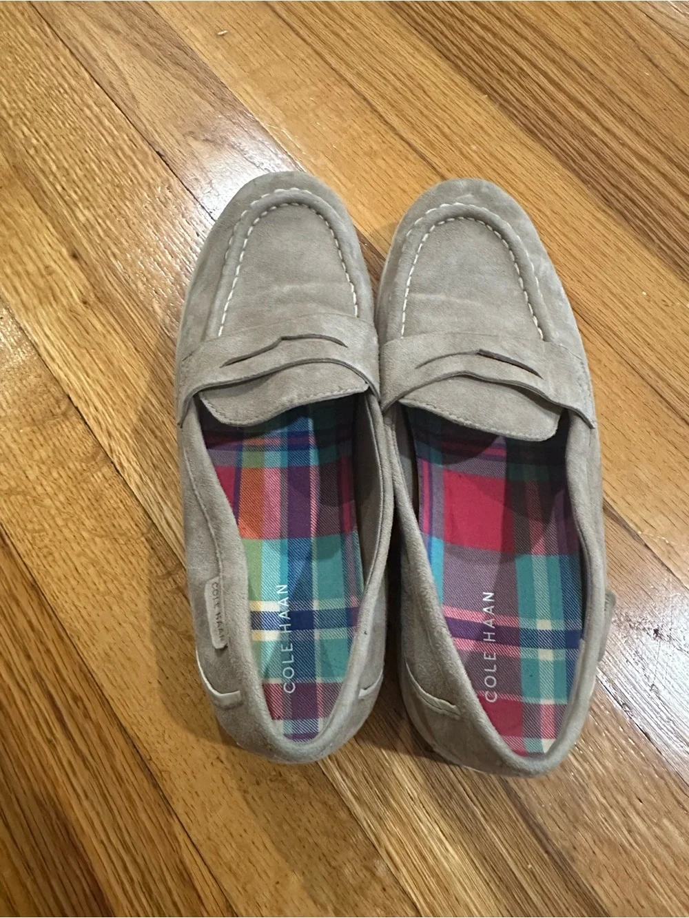 Cole Haan Taupe Suede Nantucket Loafers